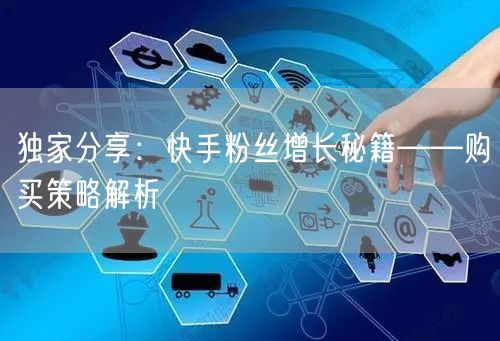独家分享:快手粉丝增长秘籍——购买策略解析