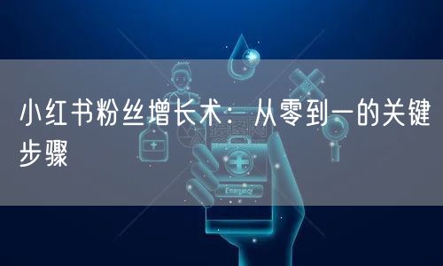小红书粉丝增长术:从零到一的关键步骤
