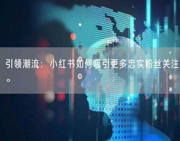 引领潮流:小红书如何吸引更多忠实粉丝关注。