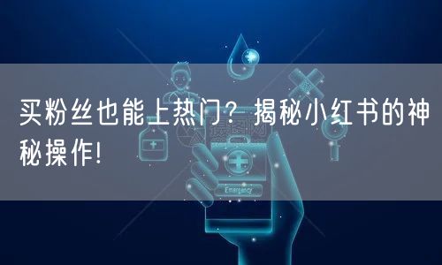 买粉丝也能上热门?揭秘小红书的神秘操作!