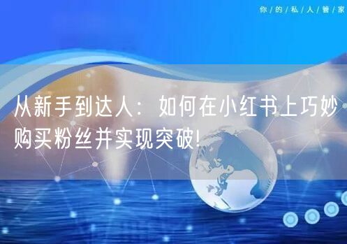 从新手到达人:如何在小红书上巧妙购买粉丝并实现突破!