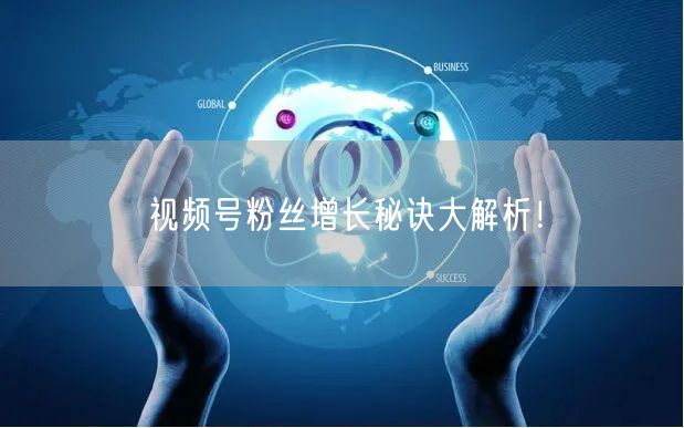 视频号粉丝增长秘诀大解析！